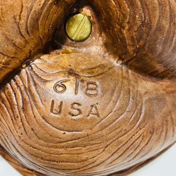 Green Sequoia Craft Center Handle Tidbit Snack Tray California Pottery #618 USA - Picture 6 of 9